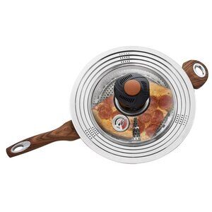 Air Whirl Crisper cooking lid that turns pan into a super stove top air fryer